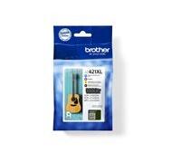 Brother LC421XL - pack de 4 - XL - noir, jaune, cyan, magenta - original - cartouche d'encre