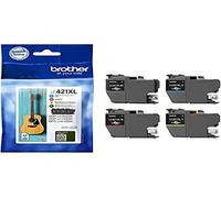 Brother LC421XL Value Pack Lot de 4 Cartouches d'encre XL Noir/Jaune/Cyan/Magenta