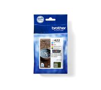 Brother LC422VAL Multipack Cartouches d'encre originales (Noir, Cyan, Magenta, Jaune) - 550 pages - MFC-J5340DW, MFC-J6940DW