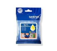 Brother LC521Y Cartouche d'Encre Jaune Originale, 500 pages, 10x75x85mm, 30g. Compatibilité: DCP-J1260W, DCP-J1310DW, DCP-J1460DW