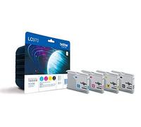 Brother LC970VALBP | Pack blister de 4 Cartouches d'encre | Noir: 350 pages / Cyan, Magenta, Jaune : 300 pages