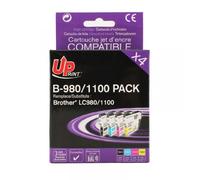 Brother Lc980/1100 Pack De 4 Cartouches Compatibles Upprint Multicolore