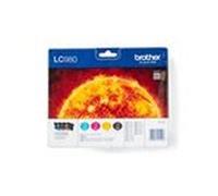 Brother lc980valbp - pack de 4 - noir, jaune, cyan, magenta - original