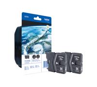 Brother LC985 Twin-Pack - Pack de 2 - noir - original - blister avec alarme acoustique / électromagnétique - cartouche d'encre - pour Brother DCP-J140W, DCP-J315W, DCP-J515W, MFC-J410