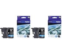 Brother LC985C | Cartouche d'encre Originale | Cyan (Lot de 2)