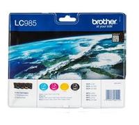 Brother LC985VALBP - Pack de 4 - noir, jaune, cyan, magenta - original - blister - cartouche d'encre - pour Brother DCP-J125, DCP-J140, DCP-J315, DCP-J515, MFC-J220, MFC-J265, MFC-J410, MFC-J415 Coule