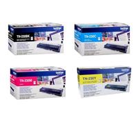 Brother Lot de 4 toners d'origine TN230 - Noir, jaune, bleu, rouge - Lot de 4 couleurs - HL3040CN MFC9120CN MFC9125CN MFC9325CN MFC9320CW HL3070CW HL3075CW DCP9010CN