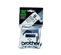 Brother M-K221B Cassette Ruban Noir sur Blanc 9mm x 8m Type M Laminé Compatible Etiqueteuse Brother