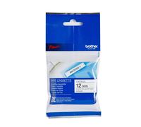 Brother M-K231SBZ Labelling Tape Cassette, Black on White, 12 mm (W) x 4 m (L),