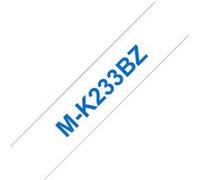 Brother M-K233BZ - Bleu sur blanc - Rouleau (1,2 cm x 8 m) 1 unités bande imprimante - pour P-Touch PT-55, PT-55P, PT-65, PT-75, PT-90, PT-BB4 Bleu sur blanc G