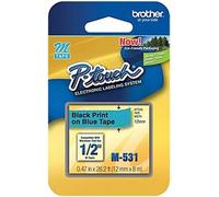 Brother M-K531 55/65 / 75/85 / 110 / BB4 P-Touch Non-Laminated Black on Blue Tap