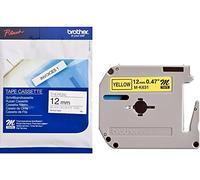 Brother Cassette de ruban MK631BZ 12 mm noir sur jaune 8 m