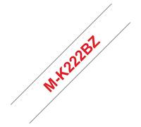 Brother MK222 - Rouge sur blanc - Rouleau (0,9 cm x 8 m) 1 cassette(s) bande non plastifiée - pour P-Touch PT-100, PT-110, PT-55, PT-65, PT-70, PT-75, PT-80, PT-85, PT-90, PT-BB4