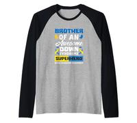 Brother of an Awesome Down Syndrome Super-Hero Down Syndrome Manche Raglan