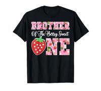 Brother of The Berry Sweet One Birthday Girls Strawberry T-Shirt