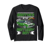 Brother of The Birthday Boy Race Car Party Family Matching Manche Longue