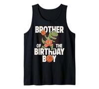 Brother of The Birthday Boy T-Rex Dino Basketball Anniversaire Débardeur