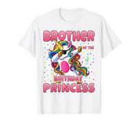 Brother of the Birthday Princess Dabbing Unicorn Girl T-Shirt