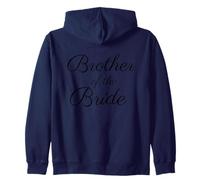 Brother of The Bride, Wedding & Bridal, Black Script Police Sweat à Capuche