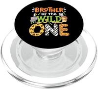 Brother of The Wild One Kids Boys Safari Zoo Anniversaire Famille PopSockets PopGrip pour MagSafe