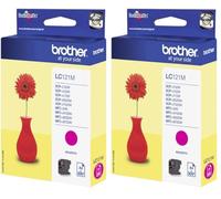 Brother Original LC121M Original Cartouche d'encre | Magenta (Lot de 2)