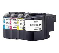 Brother Original LC229XLVALBPDR Cartouches d'encre Value Pack avec Étiquette de Sécurité Comprenant 4 Cartouches d'encre XL (Noir, Magenta, Cyan, Jaune)