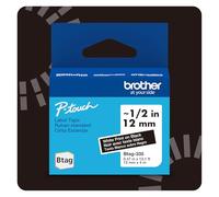 Brother P-Touch BTAG335 Ruban adhésif pour étiqueteuse Brother PT-N10, PT-N20, PT-N25BT 12 mm x 4 m Blanc sur noir