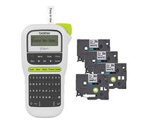 Brother P-Touch, PTH110BP, Easy Portable Label Maker Bundle (4 rubans d'étiquettes inclus)