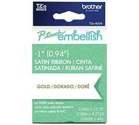 Brother P-Touch TZE-R254 Ruban de satin blanc avec impression dorée 24 mm x 4 m
