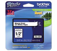 Brother P-Touch TZe231 Étiqueteuse cartouche, pour les modèles TZ, 1/5,1 cm, Noir/blanc