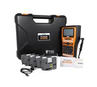 Brother PT-E510BP Kit entrepreneur : imprimante d'étiquettes industrielle portable P-Touch avec USB-C et double auto-cutter plus 5 rubans (jusqu'à 24 mm)