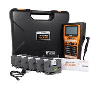 Brother PT-E560BTBP Kit entrepreneur : imprimante d'étiquettes industrielle portable P-Touch avec Bluetooth et double auto-cutter plus 6 rubans (jusqu'à 24 mm)