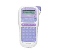 Brother PT-H200 Étiqueteuse Portable Transfert Thermique 12mm LCD 2 Lignes QWERTY Coupe Intégré TZe AAA Bleu/Blanc