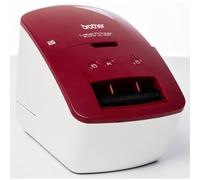 Brother QL-600R QL600RXX1 Imprimante d'étiquettes Rouge (Interface USB, Impression Code-Barres, unité de découpe Automatique) 130