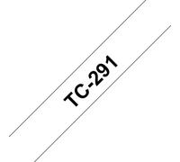 Brother Rouleau de ruban adhésif laminé, TC-291, noir sur blanc, 0,9 cm x 7,7 m