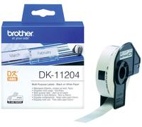 DK-11204 - Etiquettes Multi-usage BROTHER - 54mm de large - Noir/Blanc