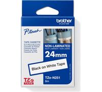 Brother ruban d'écriture TZeN251 24mmx8m noir sur blanc