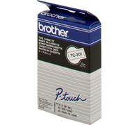 Ruban d'étiquetage Brother TC TC-201 Couleur de ruban: blanc Couleur de police:noir 12 mm 7.7 m