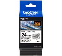 Brother Bande auto-plastifiante TZe-SL251 – Noir sur blanc – 24 mm x 8 m