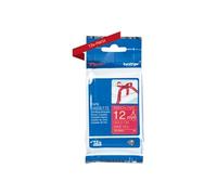 Brother Ruban d'étiquetage textile non laminé TZe-RW34 12 mm vin rouge police or 4 m
