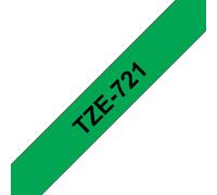 Ruban d'étiquetage Brother TZe, TZ TZe-721 Couleur de ruban: vert Couleur de police:noir 9 mm 8 m