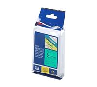 Brother Ruban pour étiqueteuse 9mm - rubans d'étiquettes (Noir sur vert, TZe, Gris, Transfert thermique, Brother, PT-1280HK, PT-1280SN, PT-1280KT, PT-D200HK, PT-1100SN, PT-1100KT, PT-2100VP, PT-2730, PT-7600,...)
