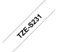 Brother Ruban TZe-S231 – 12 mm – Noir sur blanc