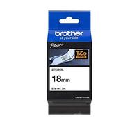 Brother STe-141 Labelling Tape Cassette, 18mm (W) x 3M (L), Stencil Tape, Brothe