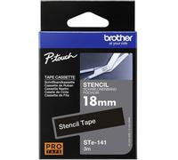 Brother STe STe-141 Couleur de ruban: transparent Couleur de police:blanc 18 mm 3 m