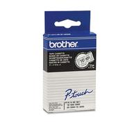 Brother TC-101 - (12 mm) - Noir sur transparent - Ruban