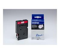 Brother TC-202 Directlabel Rouge Sur Blanc 12mm X 7,7m pour brother P-Touch TC 9