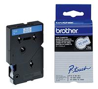 Brother TC-203 | cassette à ruban originale pour étiqueteuse | Bleu sur Blanc | 12 mm