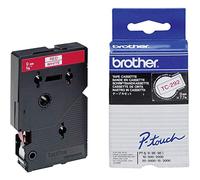 Brother TC-292 | cassette à ruban originale pour étiqueteuse | Rouge sur Blanc | 9 mm