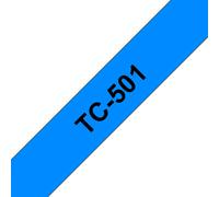 Brother TC-501 ruban d'étiquette Noir sur bleu